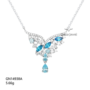 Collana di Lusso Grace Jewel Gioielli Raffinati Personalizzabile con Zirconi Colorati in Argento Sterling 925 per Donne - Product Image 3