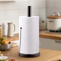 Support de rouleau de papier en acier inoxydable pour bureau, support de serviettes sur pied pour cuisine, salle à manger, salle de bain