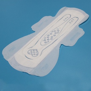 Serviettes hygiéniques jetables personnalisées en usine, imprimées bleues, en coton, pour femmes, soins de santé féminins - Product Image 1