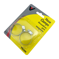 Lot de 2 colliers de serrage réglables en acier galvanisé pour tuyaux d'eau, tubes d'air et flexibles de carburant – Outils à main