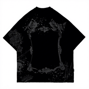 เสื้อยืดผู้ชายสไตล์อเมริกันเรโทรลายกราฟฟิตี พิมพ์โลโก้ตามสั่ง ขายส่ง แขนสั้น ลุควินเทจสตรีทแวร์ ฮิปฮอป ทรงหลวม ใส่สบายสำหรับฤดูร้อน - Product Image 5