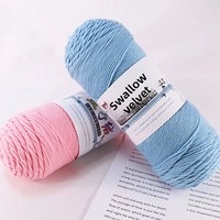 Fil de velours coton laitier à cinq brins Supplysource Large Group, fil moyen épais pour crochet, idéal pour poupées et coussins, teint en 80 couleurs au choix