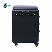 YABA Grande Capacité Tattoo Trolley Case Boîte à Bagages de Transport Facile avec Roues Silencieuses et Poignées Accoudoir de Tatouage