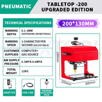 200x13 0mm/300x200mm masaüstü Metal işaretleme makinesi pnömatik küçük kodlama makinesi elektrikli oyma makinesi için plaka