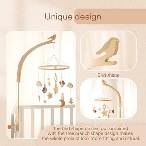 Soporte Natural para Cuna, Accesorio de Madera para Bebé, Colgante de Campana de Cama - Product Image 5