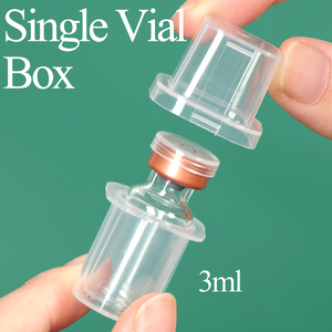 SUNSHING Caja de Almacenamiento de Plástico para Viales de 3 ml con 1 Compartimento, para Polvo Liofilizado, Botellas de Vacunas, Estuche para Empaque de Péptidos, Soporte para 3 Viales - Product Image 1