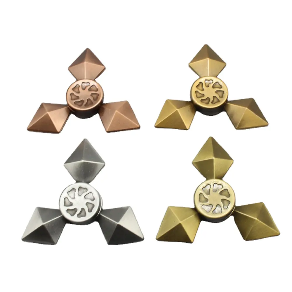 Manufacture Bulk Metal Fidget Spinner Children Adult Kid Tri Diamond Shape Hand Fidget Spinner