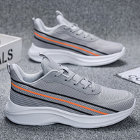 Nouvelles chaussures décontractées transfrontalières pour hommes, baskets grande taille avec semelle MD, tige en maille respirante, style marche pour la course et le sport