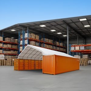 Contenedor de la Serie Pro con Techo a Dos Aguas de 30' x 40', Tela de PE Ignífuga con Protección UV para Almacenamiento de Equipos - Product Image 2