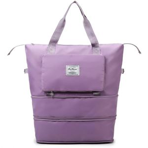 <span class=keywords><strong>Sac</strong></span> <span class=keywords><strong>de</strong></span> <span class=keywords><strong>sport</strong></span> pliable à double compartiment pour <span class=keywords><strong>femme</strong></span>, grande capacité, en nylon coloré, avec séparation humide/sec, idéal pour le fitness - Product Image 1
