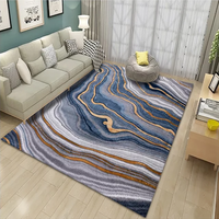 Tapis de zone d'hôtel commercial en microfibre florale de haute qualité tapis lavable antidérapant salon décor à la maison tapis fabriqué à la machine