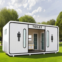Toilettes portables d'extérieur en panneaux sandwich galvanisés, écologiques, durables, faciles à installer pour appartements et lieux publics