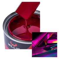 Pintura de coche líquida de resina acrílica roja Rosa 1K de un componente, pintura de reacabado automático de Color sólido, revestimiento automático y pintura de China