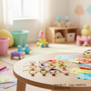 Bracelet Kapibala pour enfants, bijoux à breloques colorés en perles, 1800 pièces par boîte - Product Image 3