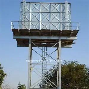 Hot Sale HDG Hot Dip Galvanized Steel Overhead Drink Water Storage Tank 10000 50000 Liter Sectional Modular Rain Water Tank