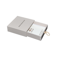 Boîte cadeau coulissante de luxe avec gaufrage à la feuille d'or, boîte rigide en papier couché pour bijoux, bracelets, boucles d'oreilles, pierres précieuses, boîte à tiroir