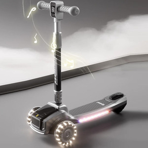 สกู๊ตเตอร์เด็ก สีแดงและสีเทา ปรับความสูงได้ พับเก็บได้ สำหรับเด็กอายุ 3-6 ปี - Product Image 2