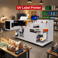 Imprimante d'étiquettes UV jet d'encre rouleau à rouleau Nexus 350J tout-en-un avec laminage, découpe, récupération des déchets et refendage