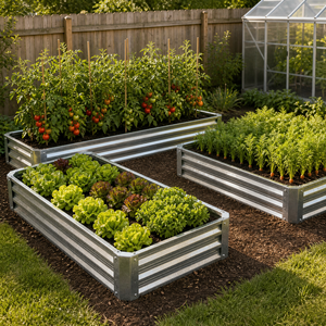 Jardinière surélevée galvanisée 8x4x2 pieds, bac à plantes extérieur, jardinière en métal pour légumes, fleurs et herbes - Product Image 2