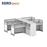 Postes de travail modernes et professionnels EGROspace pour centre d'appels, cloisons de bureau privées, diviseurs de bureau, cabines de travail