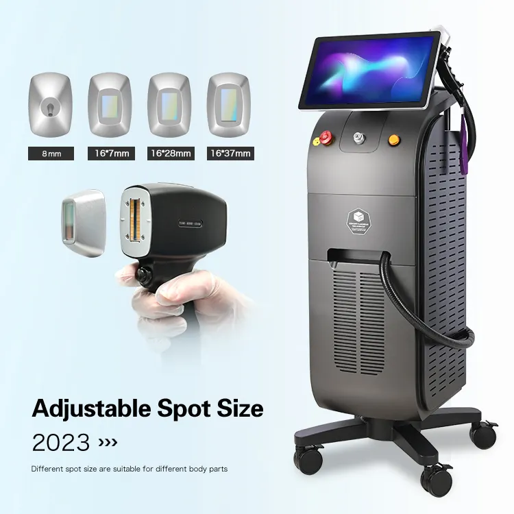 New Design ODM OEM Ice Platinum Titanium Diode Laser epilator 808nm 3 wavelength 755 808 1064nm laser hair removal machine