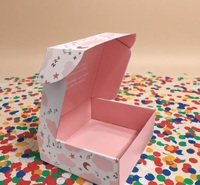 Caja de Regalo Plegable de Cartón Corrugado Rosa con Logotipo Personalizado para Envío de Cosméticos, Empaque de Cosméticos de Lujo, Diseño de Caja de Envío Resistente
