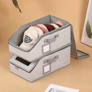 Support de rangement pour chapeaux pour placard, capacité de 12 casquettes, avec fenêtre transparente - Product Image 4