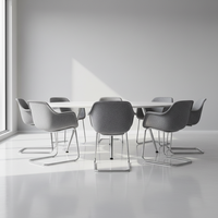 Fauteuil de loisirs moderne en matériaux recyclés avec structure métallique, feutre acoustique nordique, pour la maison, le salon, le bureau