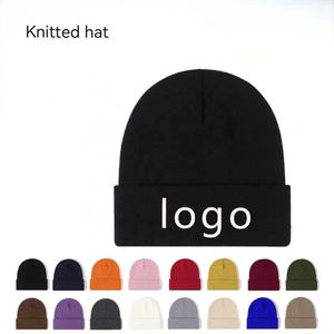 Gorro de punto de fibra acrílica personalizado al por mayor, gorro cálido de invierno a prueba de viento para adultos con logotipo bordado multicolor - Product Image 2
