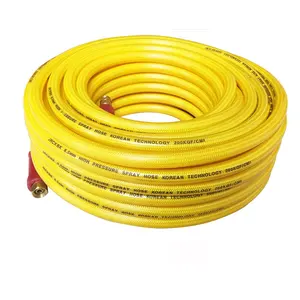 OEM Adjustable PVC Yellow Braided High Pressure Spray Hose Flexible Agricultural Irrigation Hose