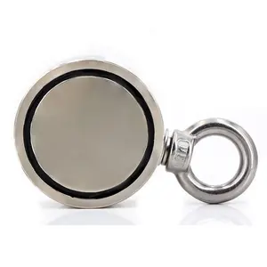 120KG D60mm super strong round ring salvage neodymium retrieval magnets for fishing