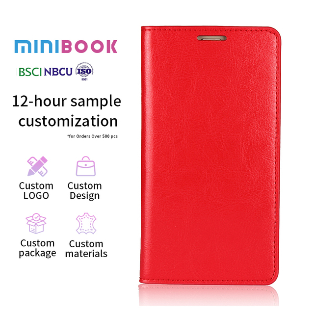 Minibook Luxury Leather Wallet Mobile Phone Case for Motorola G & for iPhone 14 Pro Shockproof