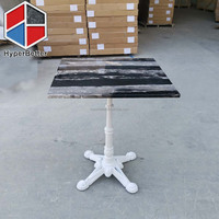 Table de salon ronde en marbre dragon noir argenté de 60cm en gros