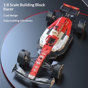 Voiture de course de Formule <span class=keywords><strong>1</strong></span> en blocs de construction en plastique ABS, puzzle DIY à assembler, jouet pour enfants à petites particules, cadeau, vente en gros transfrontalière - Product Image 2