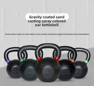 Ensemble de kettlebell en fonte écologique équipement de gymnastique de style dur solide unisexe à usage domestique musculation squat entraînement de la hanche - Product Image 2