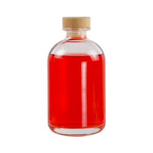 Botella de Vidrio Transparente Esmerilada Personalizada de 375 ml y 500 ml para Licores, Vino, Whisky, Ron, Ginebra y Alcohol con Tapón de Corcho - Product Image 4