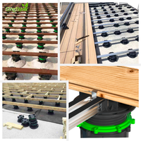 Socles de pont en plastique réglables haute résistance pour revêtement de sol extérieur Tuiles de support auto-nivelantes pour terrasses Hôtels Extérieur