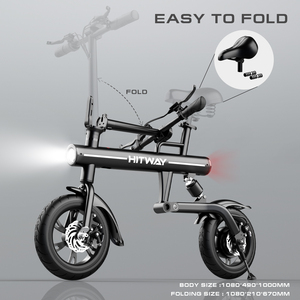 Vélo électrique pliable avec batterie amovible de 12 pouces, 40KM d'autonomie, stocks en ue - Product Image 5