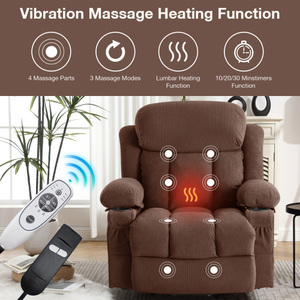 VANBOW 350LBS Recliner 8 Points <strong>Massage</strong>+<strong>heated</strong> Portable Chair Lifts For Elderly With Cup Holder - Product Image 2