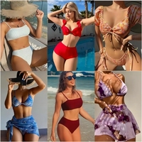Nouveau lot de lingerie, maillots de bain et vêtements d'occasion en stock, vendus par lot, assortiment varié de robes, hauts et autres articles de seconde main