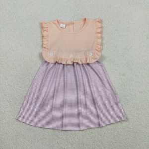 GSSO3285 RTS Ensemble fille à manches longues avec broderie de fleurs roses, tenue pour petite fille active, vente en gros pour enfants - Product Image 5