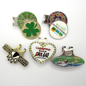 Épingles à revers de golf, marqueur de balle de golf magnétique, clip pour chapeau, outil de réparation de divot, émail métallique décoratif, épingle à chapeau personnalisée - Product Image 1