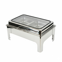 Juego de Recipientes para Calentar Comida de Acero Inoxidable Económico, Moderno, para Restaurante y Catering