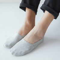 Chaussettes antidérapantes invisibles de logo personnalisé d'absorption de sueur d'été unisexes de haute qualité pour les hommes courant les chaussettes de cheville des hommes en gros