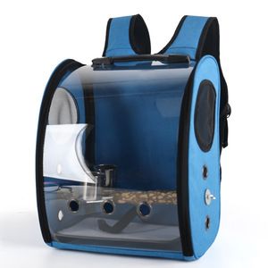 <span class=keywords><strong>Mochila</strong></span> Transportadora de Aves Portátil y Transpirable <span class=keywords><strong>con</strong></span> Comederos, <span class=keywords><strong>Ventana</strong></span> Transparente y Múltiples Orificios <span class=keywords><strong>para</strong></span> Loros - Product Image 2