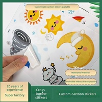 Autocollants personnalisés de prévisions météo dessinés à la main, motifs soleil, pluie, nuage, émoticônes, gribouillis, imperméables, décoratifs, découpés, en pack