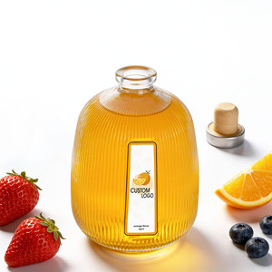 Bouteilles de liqueur en verre transparent givré personnalisées de 480 ml avec impression sérigraphique et <span class=keywords><strong>bouchon</strong></span> <span class=keywords><strong>pour</strong></span> vin de fruits, <span class=keywords><strong>cidre</strong></span>, gin, rhum, whisky - Product Image 3