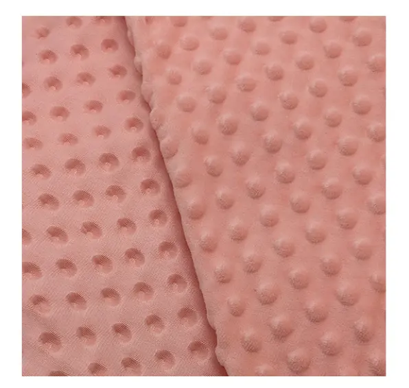 Super weicher 100% Polyester geprägter gestrickter Bubble DOT Crystal Velvet Stoff für Baby decke