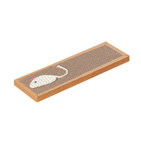 Rascador de árbol de gato de madera sostenible, tablero de garra de papel corrugado, tableta de cebo de ratón de estilo moderno, juguete ecológico para gato de cáñamo Sisal
