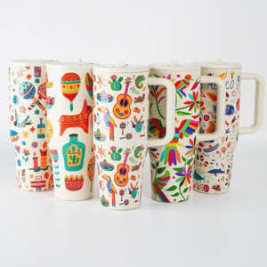 Bình giữ nhiệt <span class=keywords><strong>40oz</strong></span> in hình toàn thân, có nắp chống rò rỉ và ống hút bật lên - Product Image 2